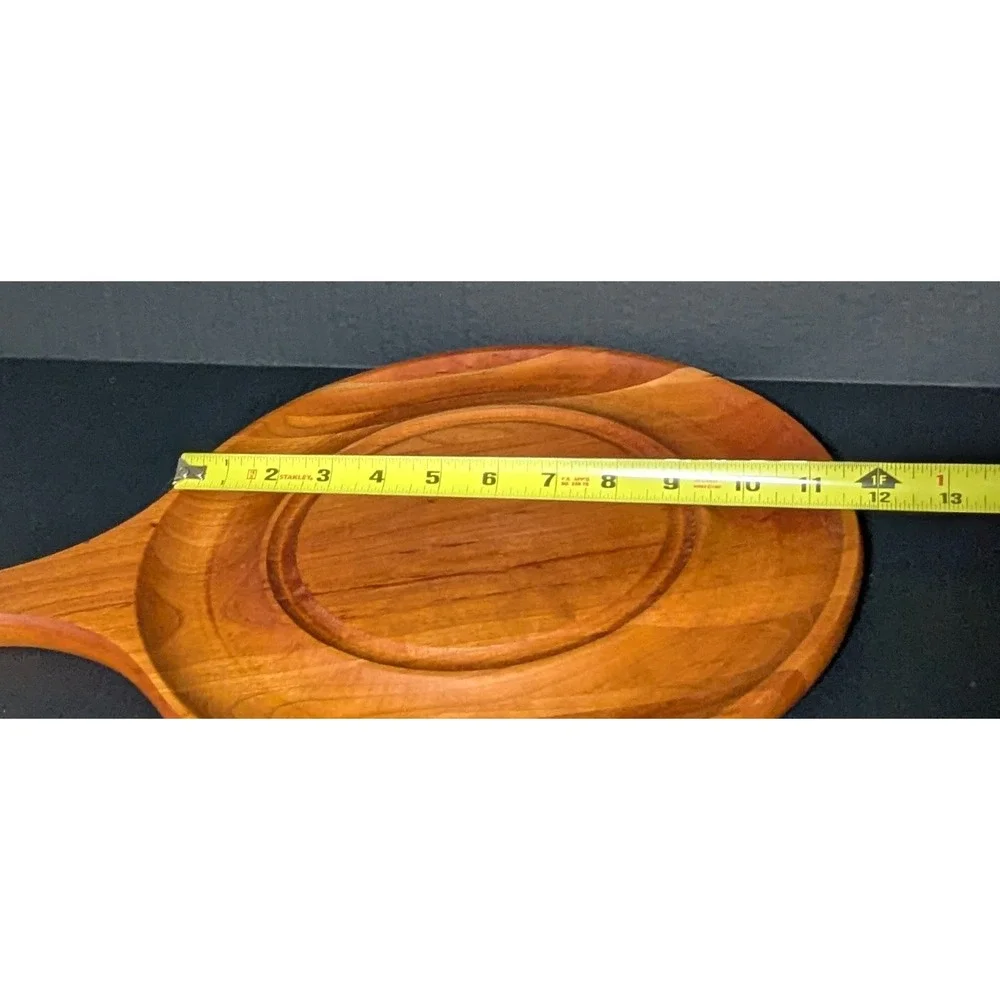 Vintage Spectra State College PA Teak Appetizer Serving Paddle/Cutting Board‎
